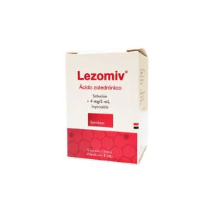 Lezomiv Ácido Zoledrónico de 4 mg con precio de $1,550