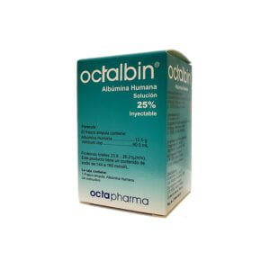Albúmina Humana Octalbin 25% precio de $1,220 de venta en México en Kalan Farmacia Alta Especialidad