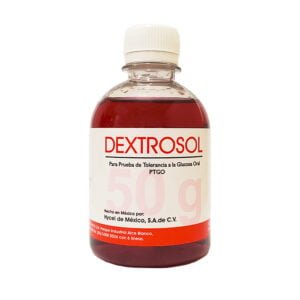 Dextrosol de 50 g sabor uva, es una prueba de tolerancia a la glucosa