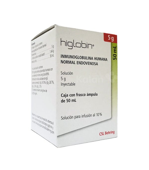 higlobin 5g, Inmunoglobulina Humana Normal Endovenosa