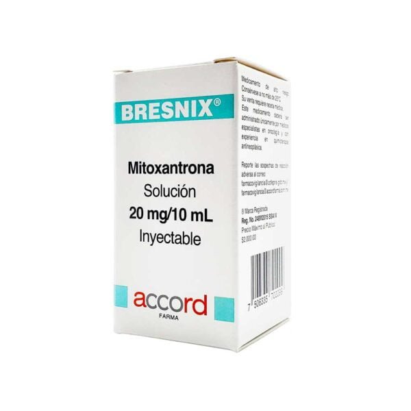 Encuentra Bresnix (mitoxantrona) en Kalan Farmacia al mejor precio. Compra en línea con envío rápido y seguro en todo México.