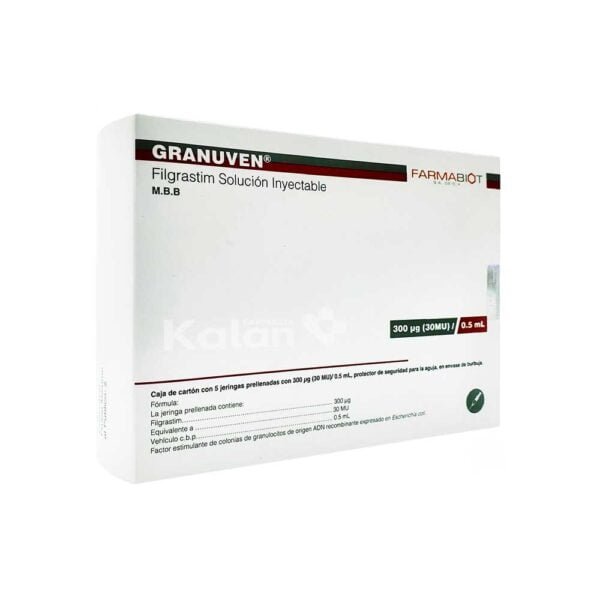 Filgrastim precio 5 ampolletas