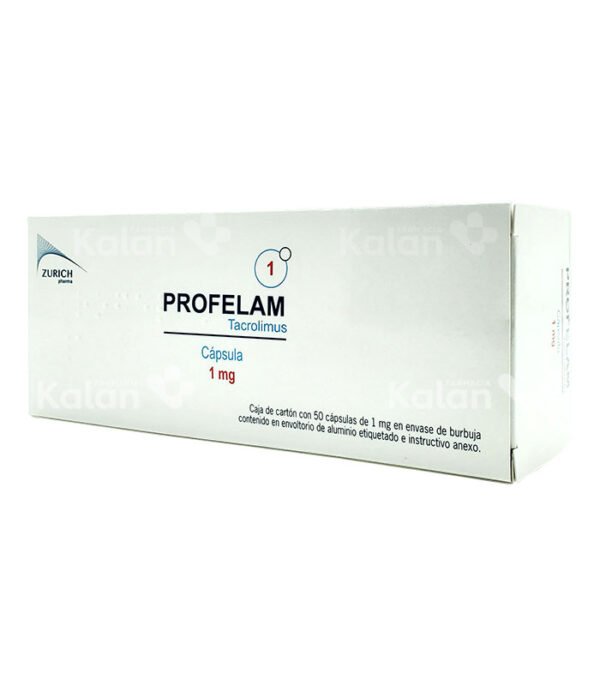 PROFELAM   Tacrolimus 1 mg 50 cápsulas