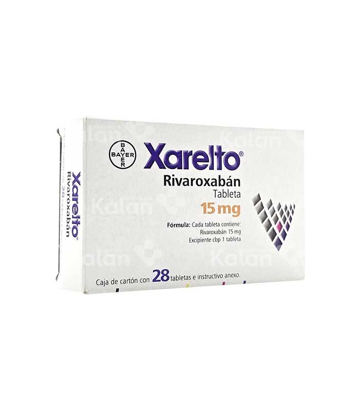 Xarelto 15 mg Rivaroxabán 28 tabletas