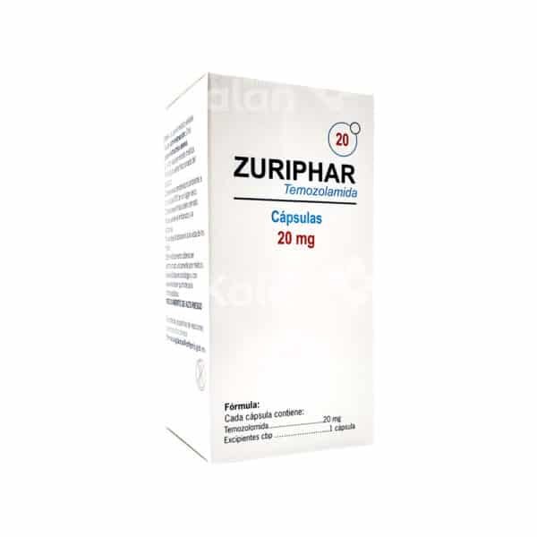 ZURIPHAR Temozolamida 20 mg 5 cápsulas